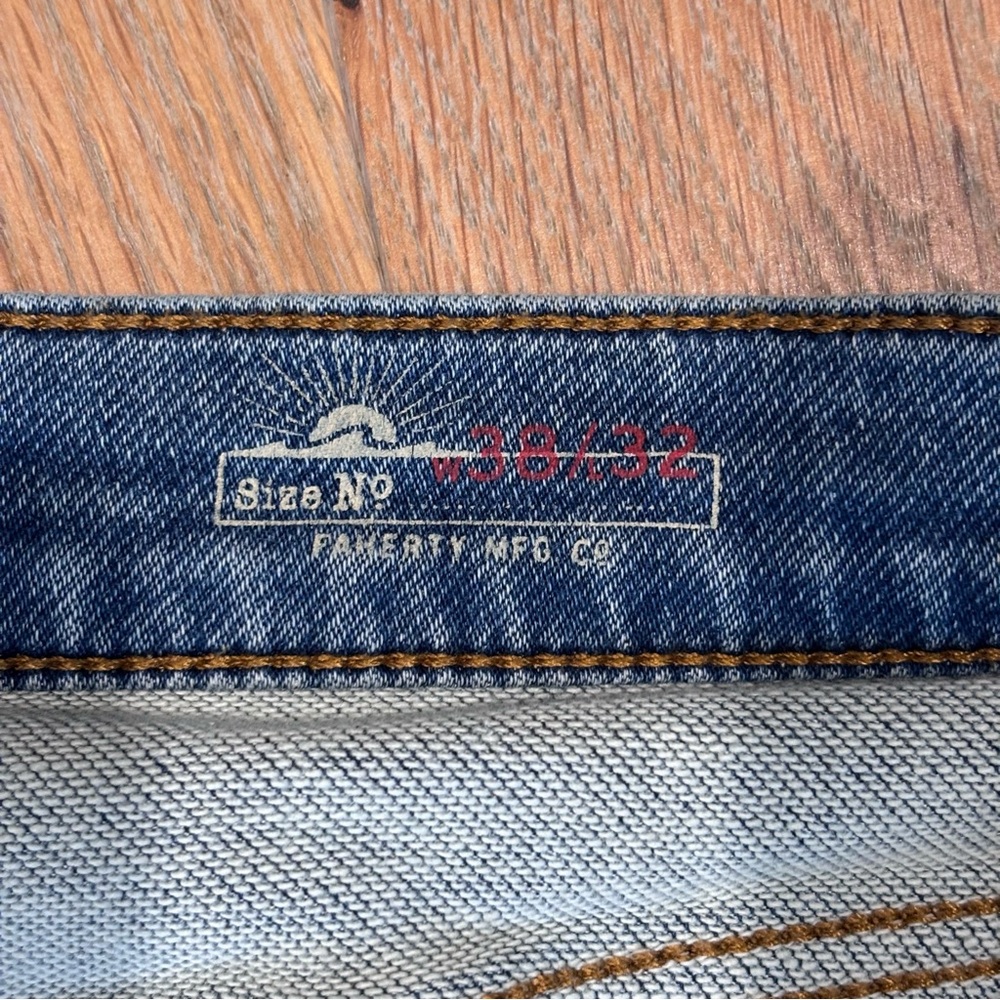 Men's Faherty Brand Stretch Terry 5 Pocket Pant in Indigo Ocean Wash | 38/32 - Picture 3 of 9